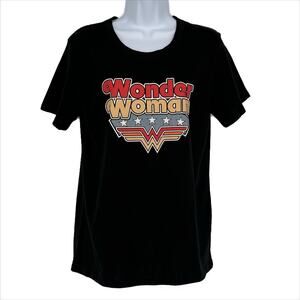 Time and Tru Girls Wonder Woman Tee in Black/Multi Size M (8/10)